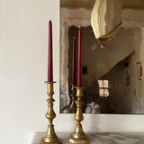 Antique brass candlesticks 001 (pair)