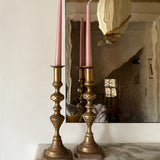 Antique brass candlesticks 020 (pair)