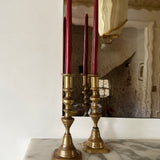 Antique brass candlesticks 021 (pair)