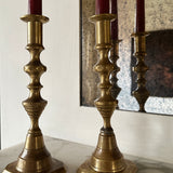 Antique brass candlesticks 021 (pair)