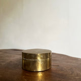 Antique circular brass box