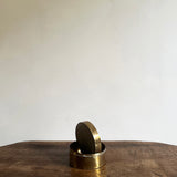Antique circular brass box
