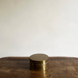 Antique circular brass box