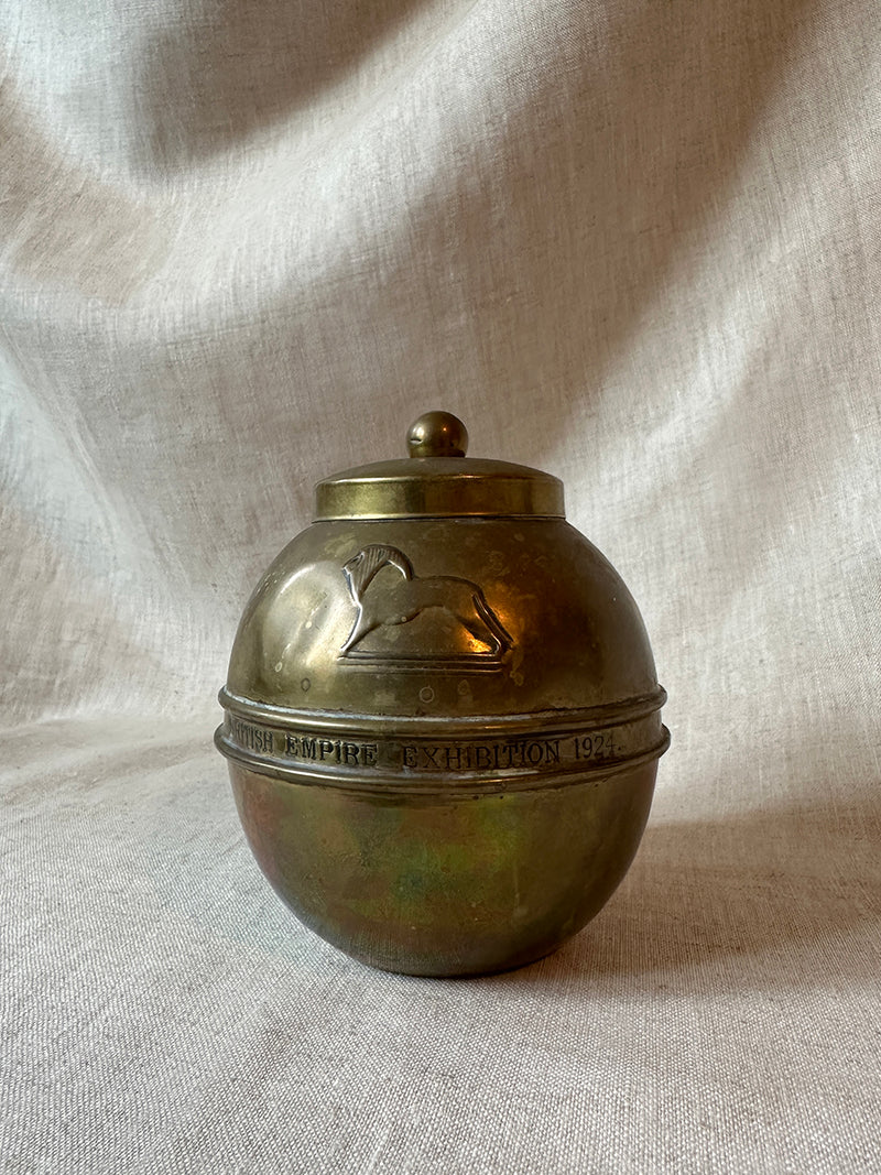 Antique lipton tea caddy