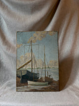 Antique seascape oil painting I