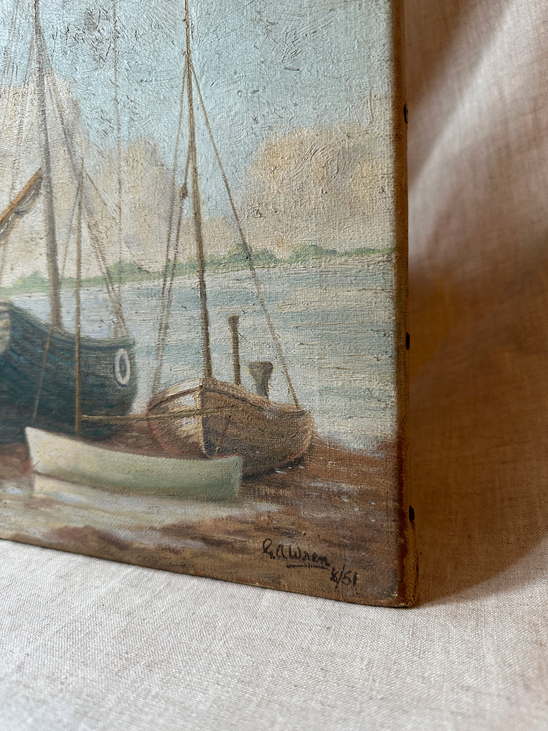 Antique seascape oil painting I