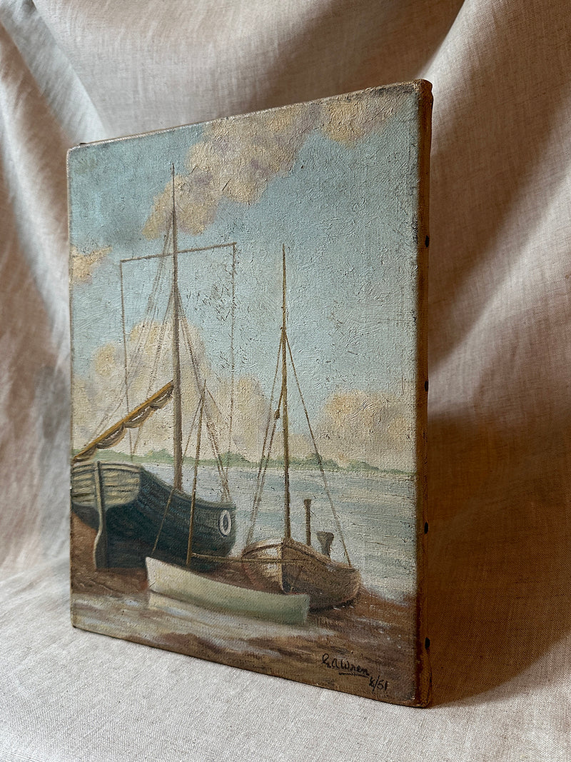 Antique seascape oil painting I