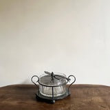 Antique silver plated butter dish
