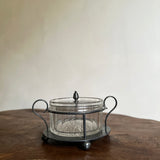 Antique silver plated butter dish