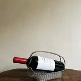 Antique silver plated wine basket I