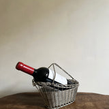 Antique silver plated wine basket II