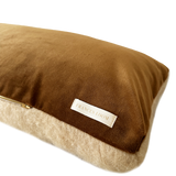 Brushed wool lumbar in caramel