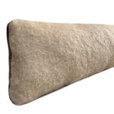 Brushed wool lumbar in caramel