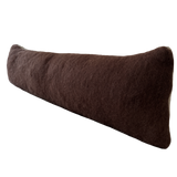 Brushed wool lumbar in chocolate