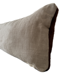 Brushed wool lumbar in chocolate