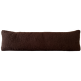 Brushed wool lumbar in chocolate