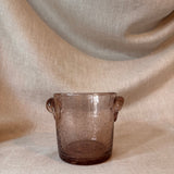 Vintage ice bucket in bubbled glass