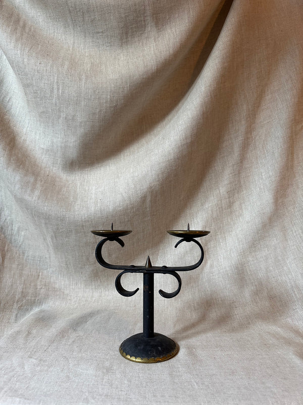 Antique iron candelabra