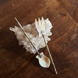 Antique mother of pearl caviar servers I