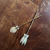 Antique mother of pearl caviar servers II