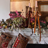 Antique brass candlesticks 011 (pair)