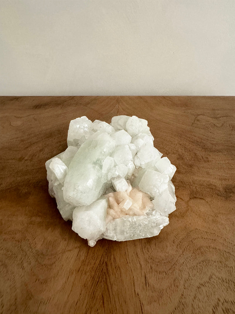 Apophyllite & Stilbite crystal cluster