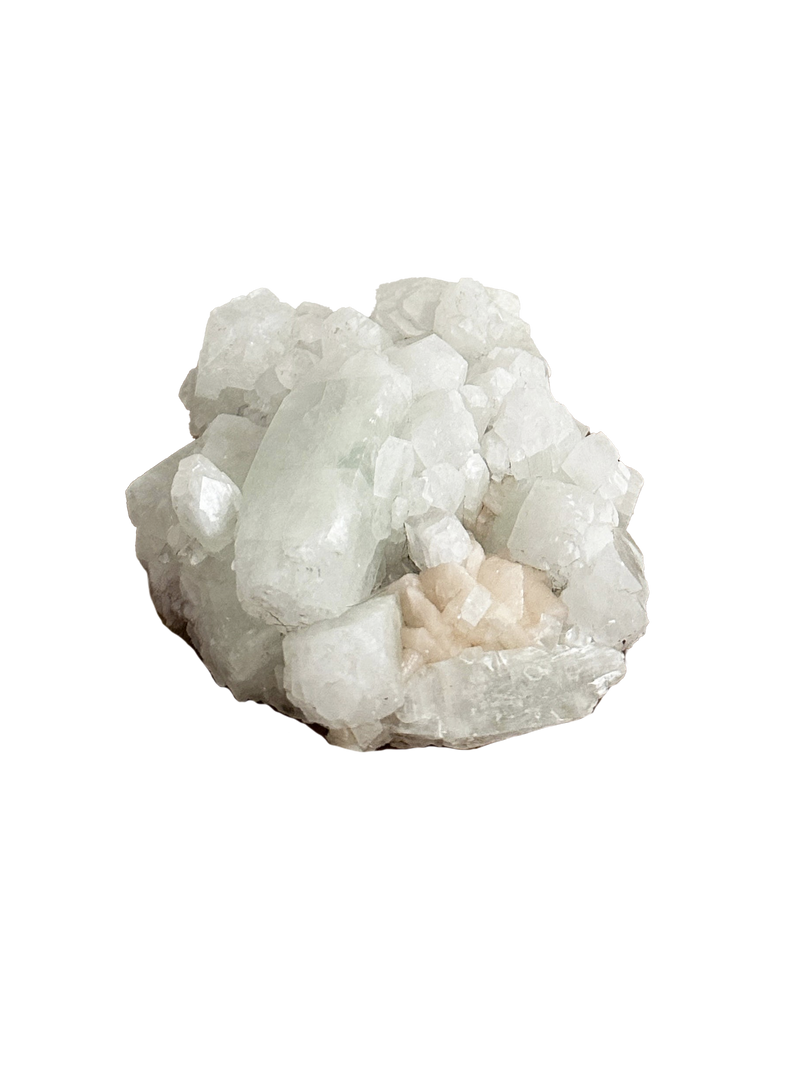 Apophyllite & Stilbite crystal cluster