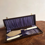 Antique silver-plated fish servers I