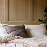 XL washed Linen Cocoon in Crème/Givré