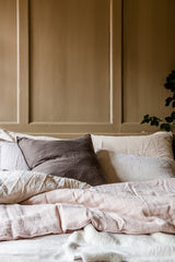 XL washed Linen Cocoon in Crème/Givré