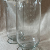 Antique etched glass apothecary beakers (pair)