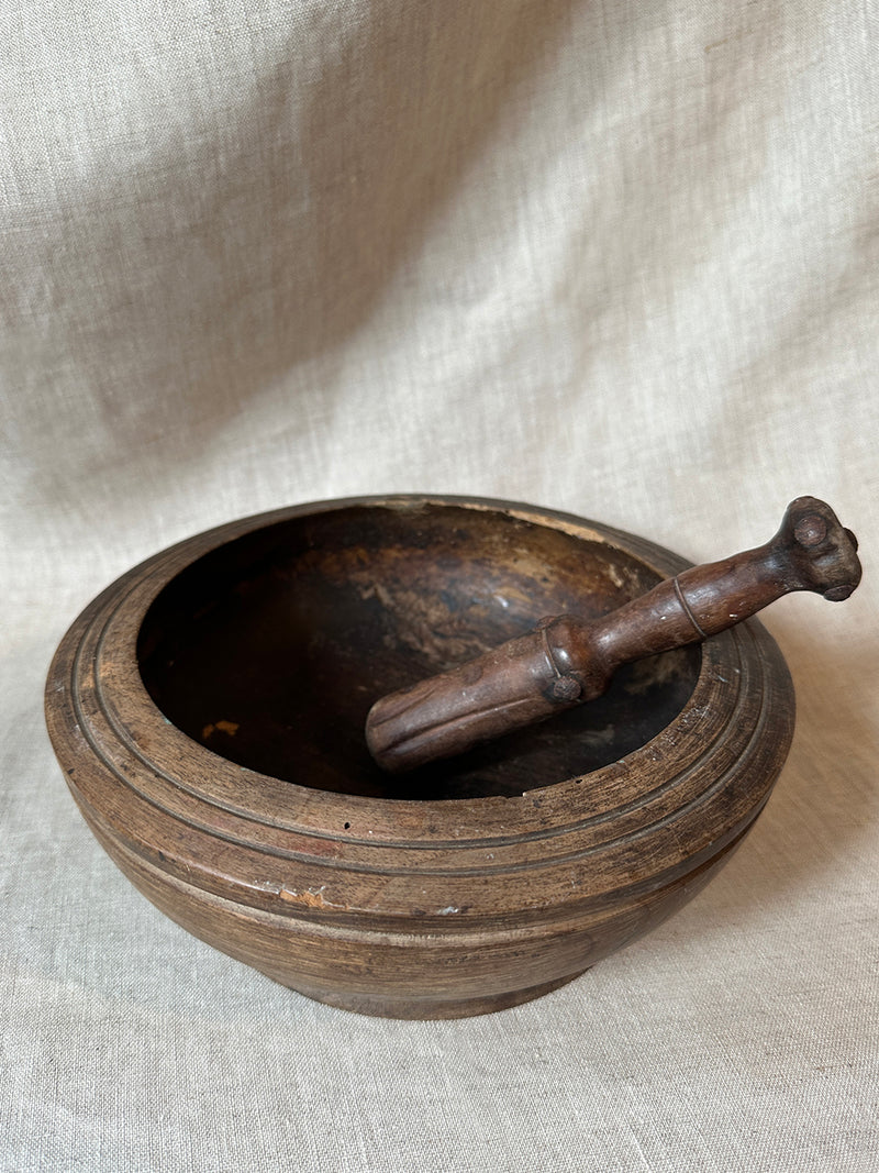 Antique pestle & mortar