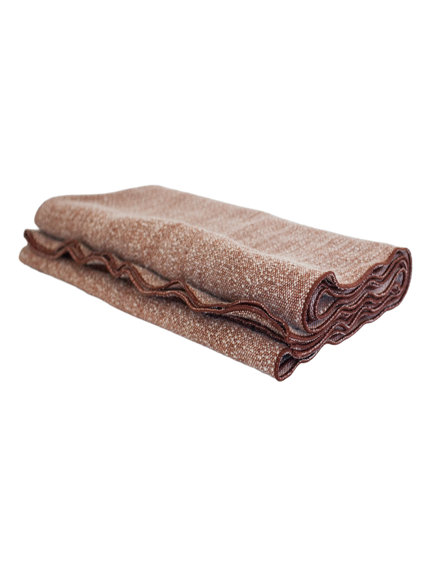 Rustic canvas throw in Muscade Givré