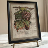 Framed Italian parchment: Muscat rouge