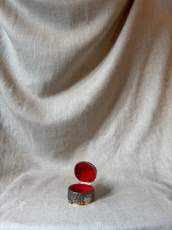 Pewter owl trinket dish