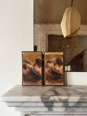 Pair of vintage small study paintings