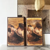 Pair of vintage small study paintings