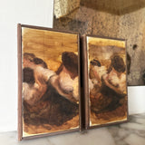 Pair of vintage small study paintings