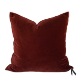 Palazzo velvet Pillow in Tomette
