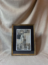 Framed paper quilt collage