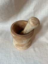 Wooden pestle & mortar