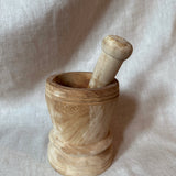 Wooden pestle & mortar