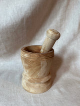 Wooden pestle & mortar