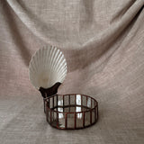 Vintage clamshell trinket box