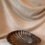 Antique silver-plated shell tray