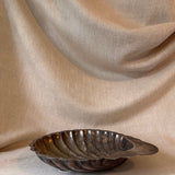 Antique silver-plated shell tray