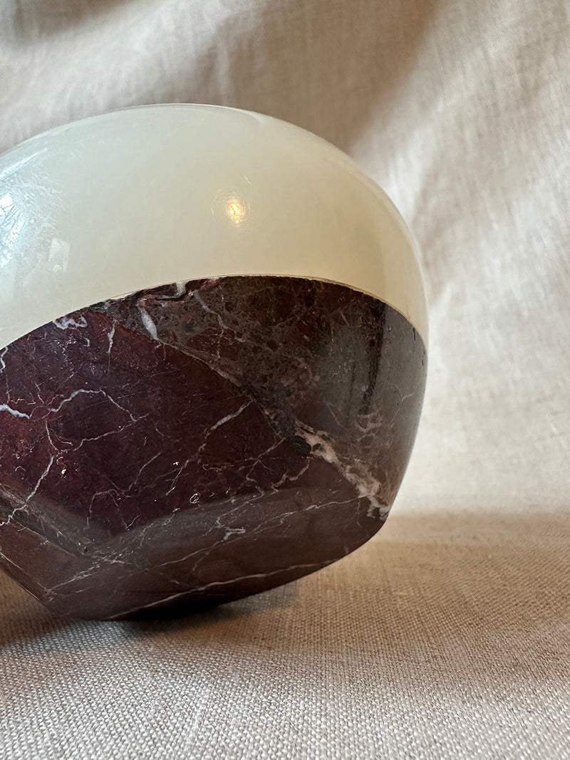 Carved marble serpentine bowl