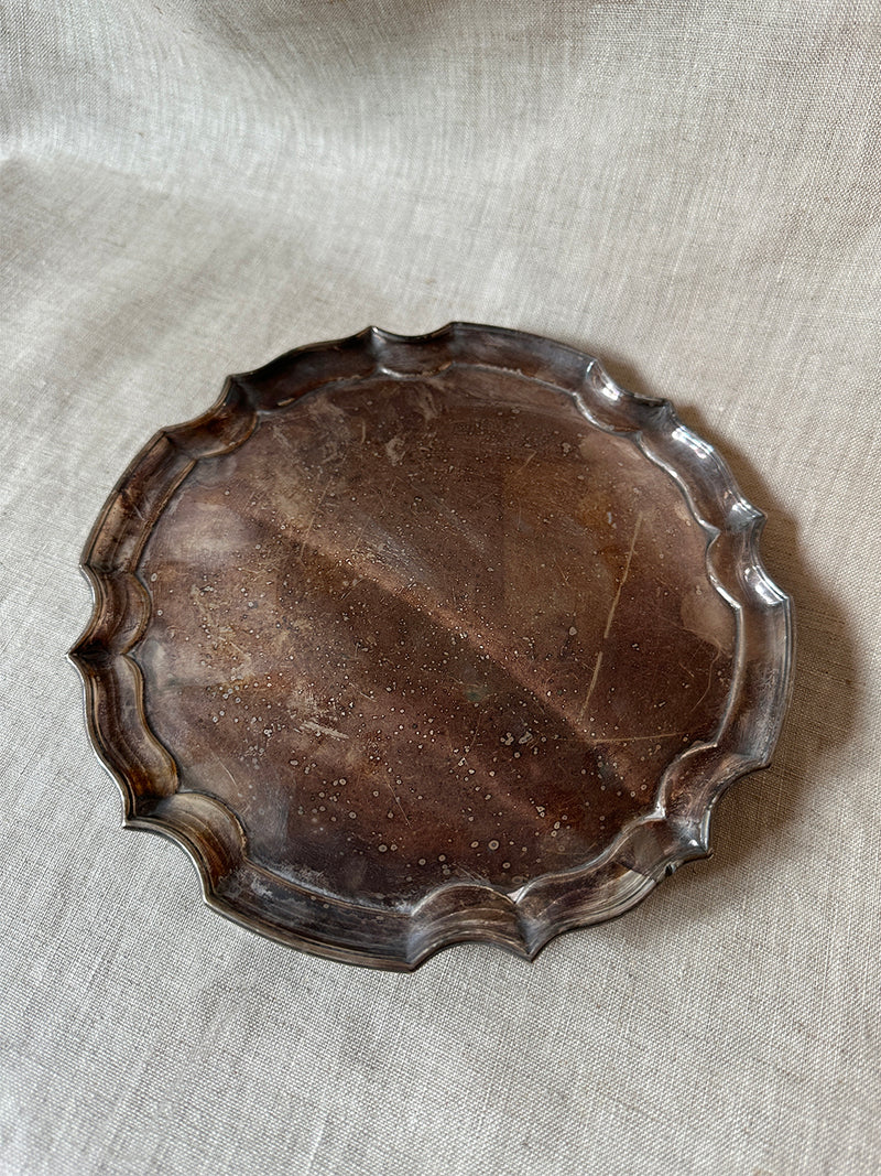 Antique silver salver