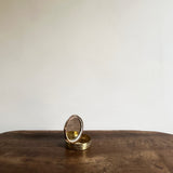 Antique brass and shell compact