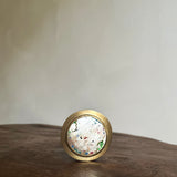 Antique brass and shell compact